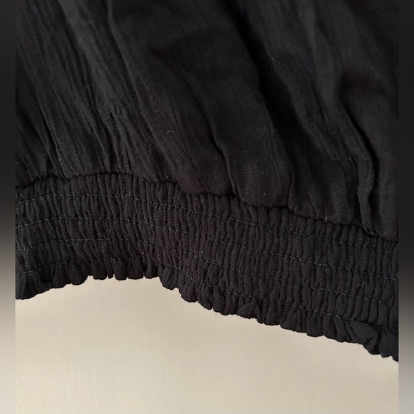 Xhilaration NWOT Black Long Bell Sleeve Blouse Top - Picture 6 of 12